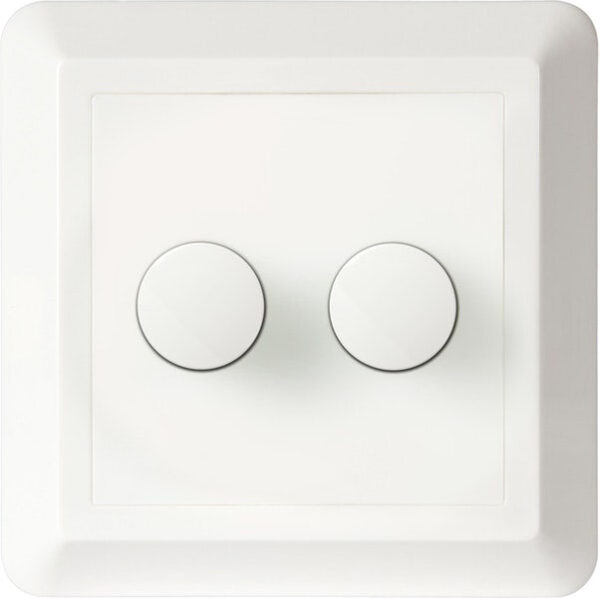 UNIDIM DUO 2X100W DIMMER, DOBBELDIMMER, HVIT