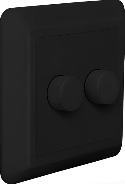 UNIDIM DUO 2X100W DIMMER, DOBBELDIMMER, SORT