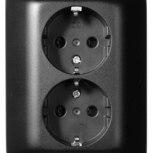 ELKO innfelt STIKKONTAKT, SORT