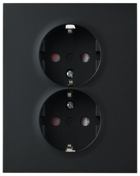1511538 ELKO PLUSS Flat/lav (Krever oval veggboks), SORT
