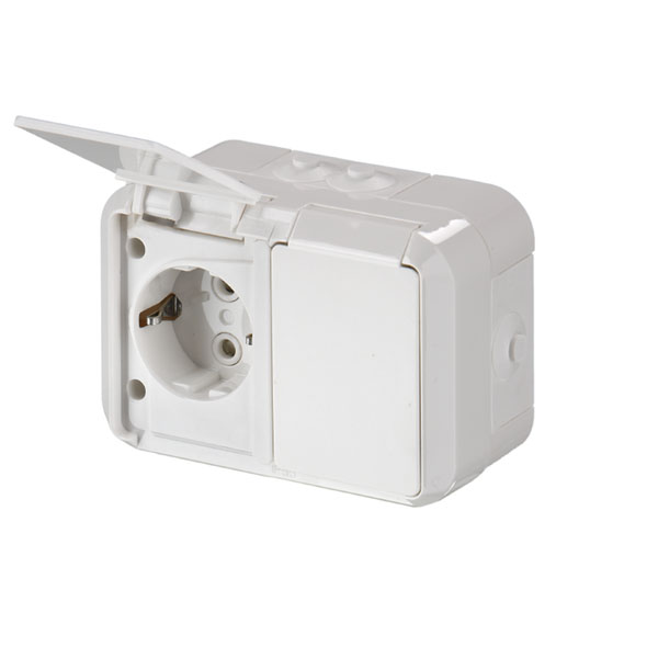 ABB IP44 - UTENDØRSSTIKKONTAKT
