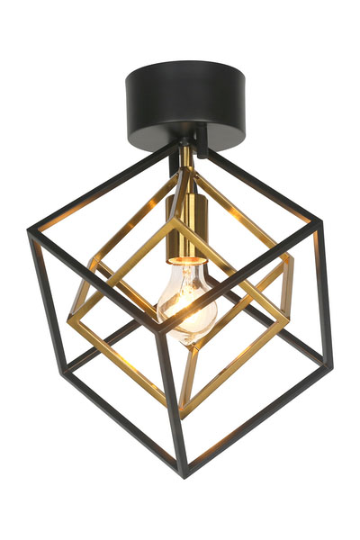 CUBES PLAFOND SVART/MESSING, BESTILLINGSVARE