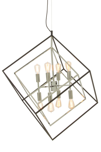 CUBES TAKPENDEL SVART/KROM