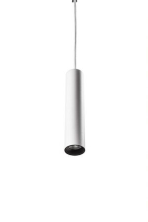 SG, pendel til lysskinne, Zip tube Pendel Micro hvit
