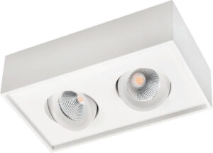 SG CUBE LUX 2X HVIT 2700K, UTENPÅLIGGENDE
