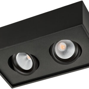 SG CUBE LUX 2X SORT 2700K, UTENPÅLIGGENDE