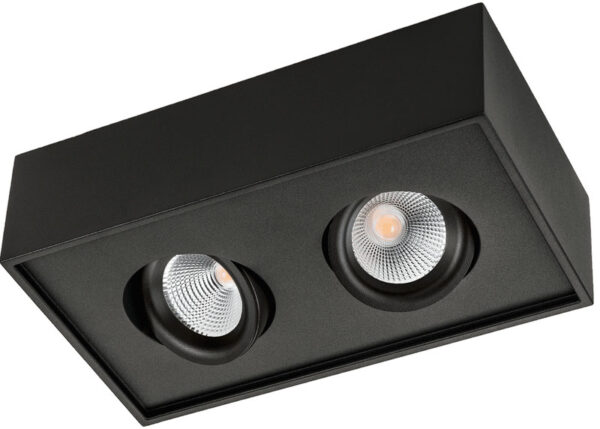 SG CUBE LUX 2X SORT 2700K, UTENPÅLIGGENDE