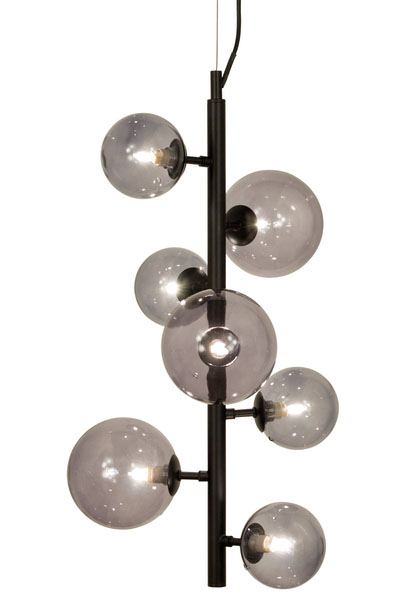 MOLEKYL TAKLAMPE SVART/RØK
