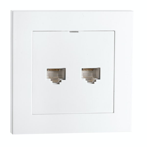 6900154 ETHERNET-UTTAK, HVITT